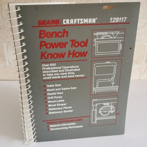 1989 Sears Craftsman Bench Power Tool Know-How Guide Vintage Reference Workshop - Picture 1 of 11